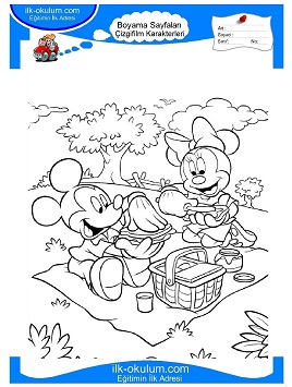 Çocuklar İçin Mickey Mouse Boyama Sayfaları 